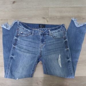 Celebrity Pink Frayed Hem Blue Jeans